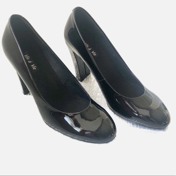 Vis a Vie Women’s Patent Leather Heel - Picture 4 of 8